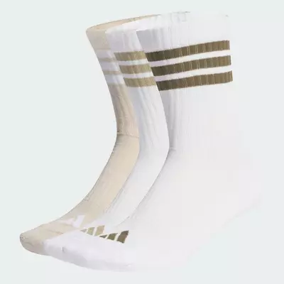 adidas Phong cách sống BỘ 3 ĐÔI TẤT CỔ CAO CÓ ĐỆM 3 GẠCH SPORTSWEAR Unisex trắng KC9639