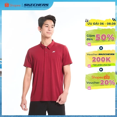 Short Sleeve Polo Nam Skechers Dynamic Walking Performance Short Sleeve Polo - SP225M054-000Y Online Sale