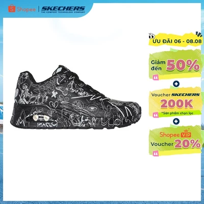 Giày Thể Thao Nữ Skechers Vexx SKECHERS Street Uno Process Sketch-177972-BKW Air-Cooled Memory Foam Online Sale