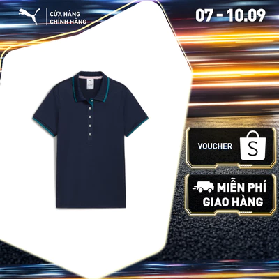 Áo Thun Thể Thao Golf PUMA Nữ x AP W PIQUE POLO Deep Navy Màu Xanh