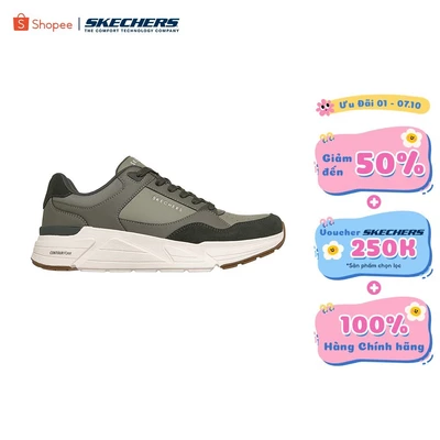 Giày Thể Thao Nam Skechers Street Rovino Lite Cool Two The Core - 183430-OLV Air-Cooled Memory Foam