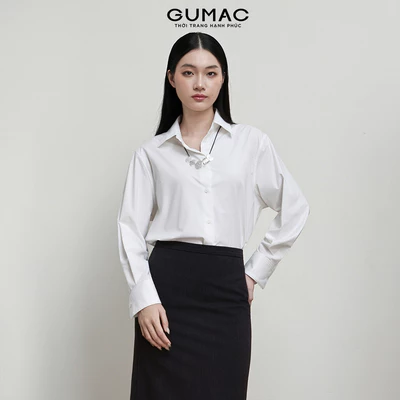 Áo sơ mi thiết kế tay dài vạt đầu phía sau chất liệu giữ form tốt EAG01063 (Everyday long-sleeve shirt)
