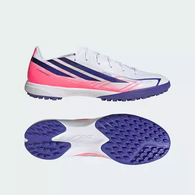adidas Football F50 Hyperfast League Turf Football Boots Unisex White KJ3434