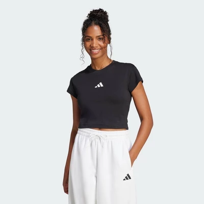 adidas Phong cách sống Áo Baby Tee Logo Nhỏ Future Icons Nữ Đen JE4000