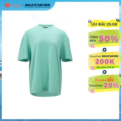 Áo Thun Tay Ngắn Nữ Skechers Lifestyle PhysicalAcademiaCollectionLounge ShortSleeve Tee-SL125W015-0477 Online Sale