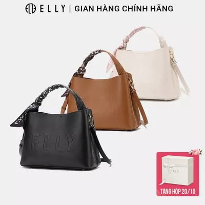 Túi Xách Nữ Da Thật ELLY ET173 Đeo Tay Đeo Vai Đeo Chéo Thanh Lịch Cao Cấp