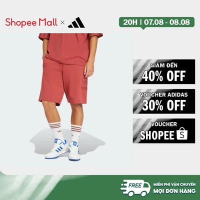 [Duy nhất 8.8 - VOUCHER 30%]adidas Phong cách sống Quần Short Viền Logo Ba Lá Adicolor Nam Đỏ JP2681