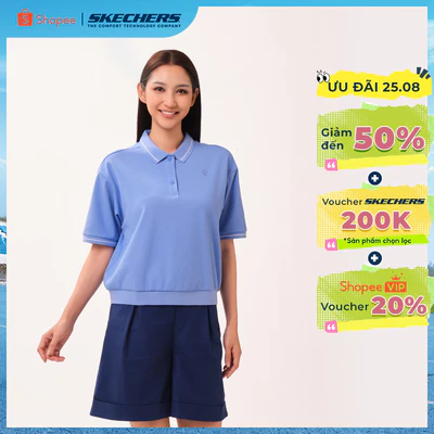 Polo Tee Nữ Skechers Skechers Authentic Iconic Polo Tee - SL226W181-03KG
