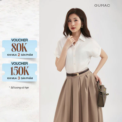 [NHẬP MÃ AFFTHAG GIẢM 99K] Áo Sơ Mi Nữ Công Sở GUMAC Tay Ngắn Áo Kiểu Nữ Lụa Ngọc Trai Cao Cấp Đi Học Đi Làm AE04036