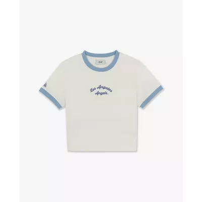 MLB - Áo croptop nữ tay ngắn Sportive Lettering_3FTSV0164-07CRS