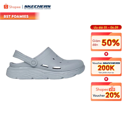 Giày Clog Nam Skechers Foamies Max Cushioning Inner Strength-243277-GRY