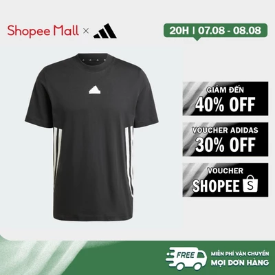 [Duy nhất 8.8 - VOUCHER 30%]adidas Phong cách sống Áo Thun 3 Sọc Future Icons Nam Đen IX5196