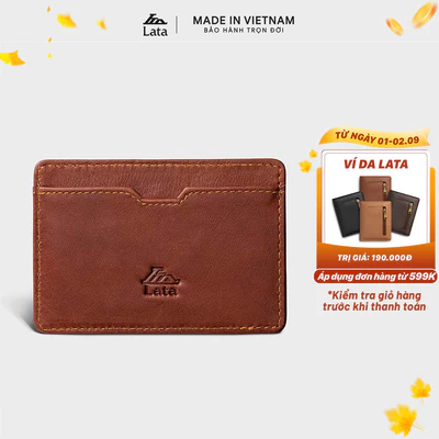 Ví Lata (Thời trang nam đựng namecard nhỏ gọn - Ví da LVN76)