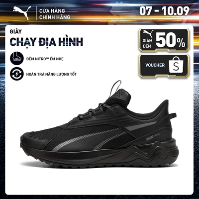 Giày Chạy Bộ PUMA Unisex Extend Lite Trail Black-Cool Dark Gray Màu Đen