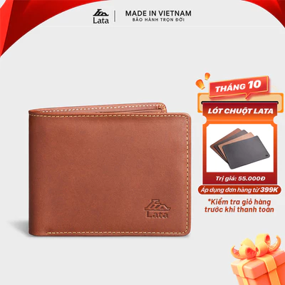 Ví nam da bò Lata (Thời trang nam - Ví da thật LVN68)