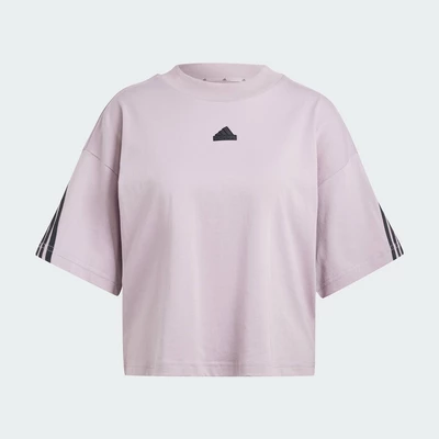 adidas Phong cách sống Áo Thun 3 Sọc Future Icons Nữ Xám IS3613