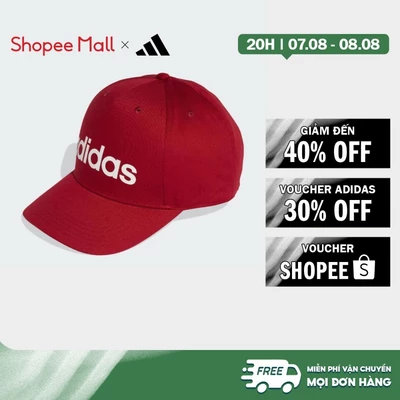 [Duy nhất 8.8 - VOUCHER 30%]adidas Lifestyle LINEAR BASEBALL CAP Unisex Burgundy KE8259