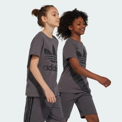 adidas Phong cách sống Áo Thun Ba Lá Trẻ em Xám IJ7178