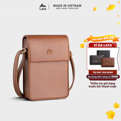 Túi Lata (Thời trang nữ đi chơi size 12 - Túi đeo chéo da HN121)