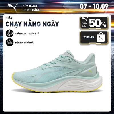 Giày Chạy Bộ PUMA Nữ Electrify NITRO 4 Wns Fresh Water-Lemon Crush-Silver Màu Xanh