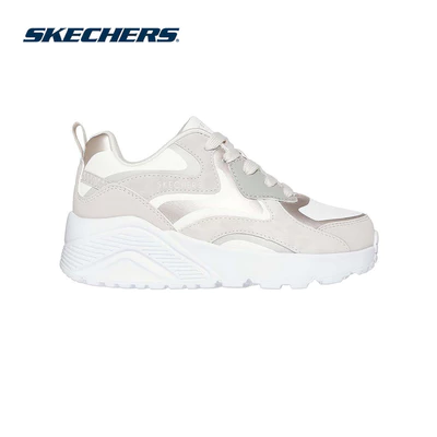 Giày Thể Thao Bé Gái Skechers Street UNO Lite Metallic Blast - 310371L-NAT Air-Cooled Memory Foam