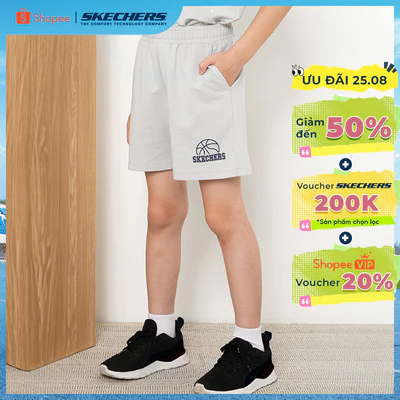 Quần Đùi Thể Thao Trẻ Em Skechers Basketball Culture Shorts-SL325K265-00KW Online Sale