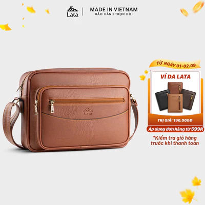 Túi Lata (Thời trang nam công sở dáng ngang - Túi đeo chéo da TN33)