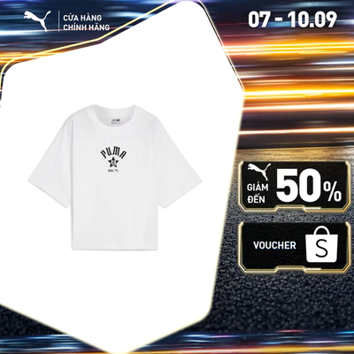 Áo Thun Thời Trang PUMA Nữ CLASSICS Relaxed Tee White Màu Trắng