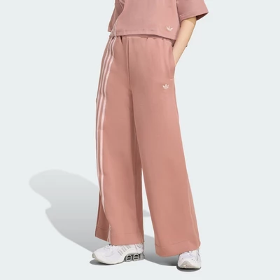 adidas Phong cách sống Quần Ống Rộng 3 Gạch Đặt Lệch Nữ Hồng JW3621