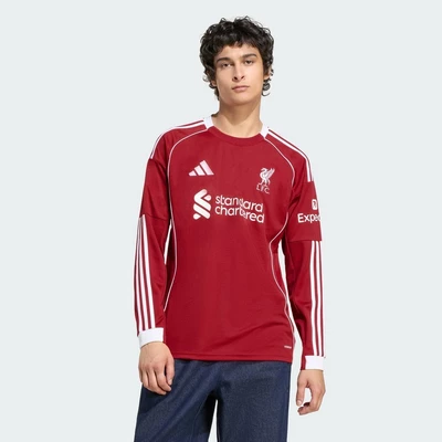 adidas Bóng đá Áo Đấu Sân Nhà Dài Tay Liverpool FC 25/26 Nam Đỏ JV6456