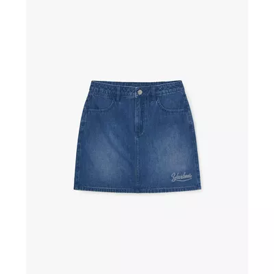MLB - Chân váy denim mini Varsity Lettering_3FDSV0263-50INS