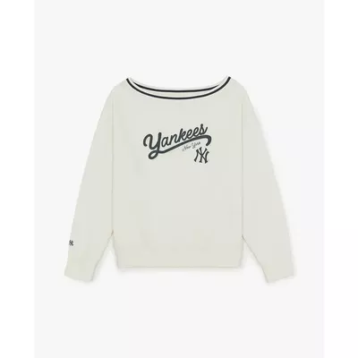 MLB - Áo sweatshirt nữ cổ thuyền tay dài Varsity Sportive_3FMTV1461-50CRS