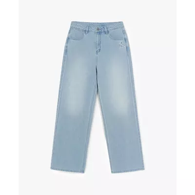 MLB - Quần jeans nữ ống rộng Basic Small Logo_3FDPB0963-50BLL