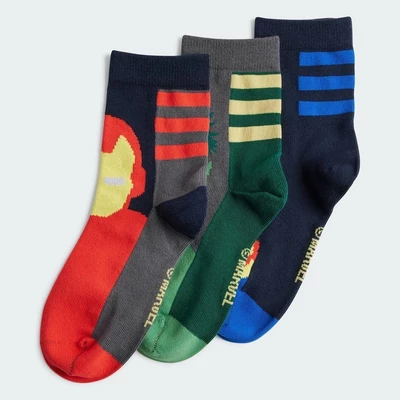 adidas Phong cách sống Bộ 3 Đôi Tất adidas Marvel Avengers Trẻ em Xám IW1111