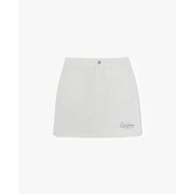 MLB - Chân váy denim mini Varsity Lettering_3FDSV0263-07IVS