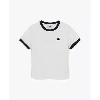 MLB - Áo thun nữ cổ tròn tay ngắn Basic Small Logo Ringer_3FTSB0263-50WHS