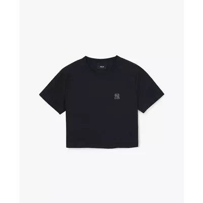 MLB - Áo croptop nữ cổ tròn tay ngắn Diamond Monogram_3FTSM0963-50BKS