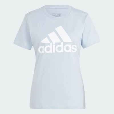 adidas Phong cách sống Áo Thun Essentials Có Logo Nữ Màu xanh da trời IR5408