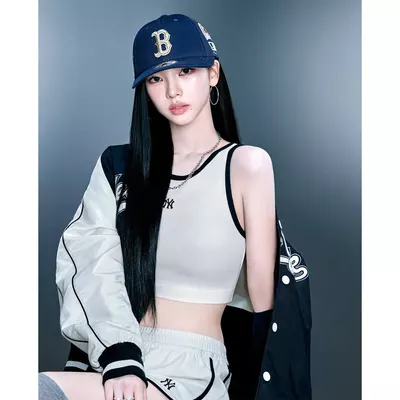 MLB - Áo ba lỗ nữ phom croptop Basic Ringer_3FTOB0163-50WHS
