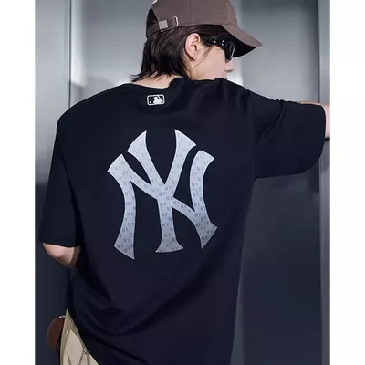 MLB - Áo thun unisex cổ tròn tay ngắn Monogram_3ATSM0863-50BKS
