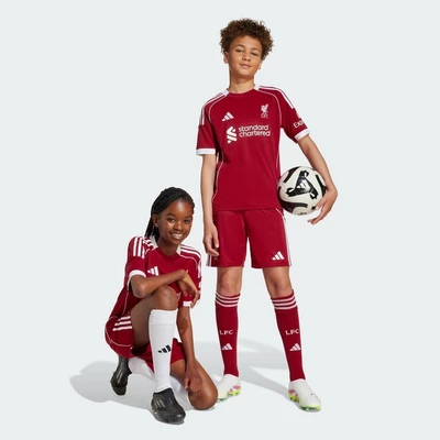 adidas Bóng đá Quần Short Sân Nhà Liverpool FC 25/26 Trẻ em Đỏ JV6441