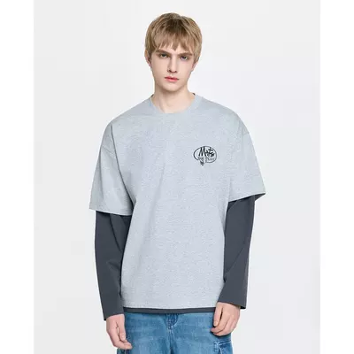 MLB - Áo thun unisex cổ tròn tay dài Basic Street Logo_3ATSB0561-09MGS