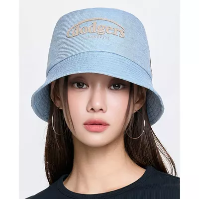 MLB - Nón bucket unisex Vintage Denim Curve Logo_3AHTV026N-07BLL