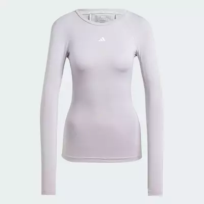 adidas Gym & Training Áo Tập Dài Tay TECHFIT Nữ Xám IX3262