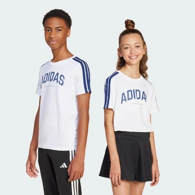 adidas Lifestyle Codes Collegiate Graphic Tee Kids Unisex White JI6674