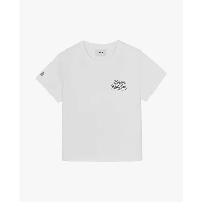 MLB - Áo thun nữ cổ tròn tay ngắn Basic Small Logo_3FTSB0163-43WHS