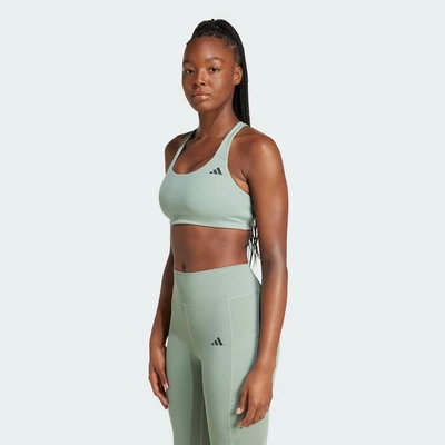 adidas Gym & Training Áo Bra Tập Luyện Nâng Đỡ Vừa Thun Gân PrimeLiftImpact Nữ màu xanh lá JI8046