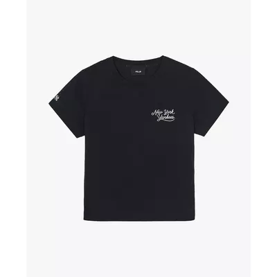 MLB - Áo thun nữ cổ tròn tay ngắn Basic Small Logo_3FTSB0163-50BKS
