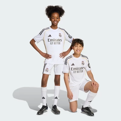 adidas Bóng đá Quần Short Sân Nhà Real Madrid 25/26 Trẻ em trắng JN8878