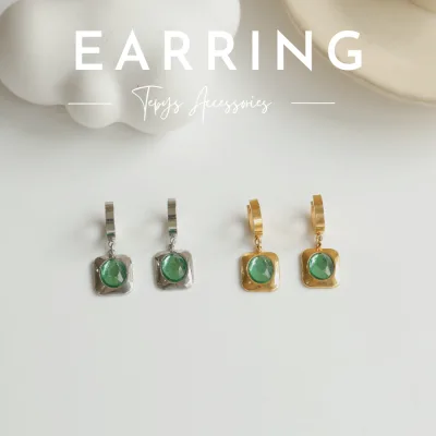Green Stone Earring